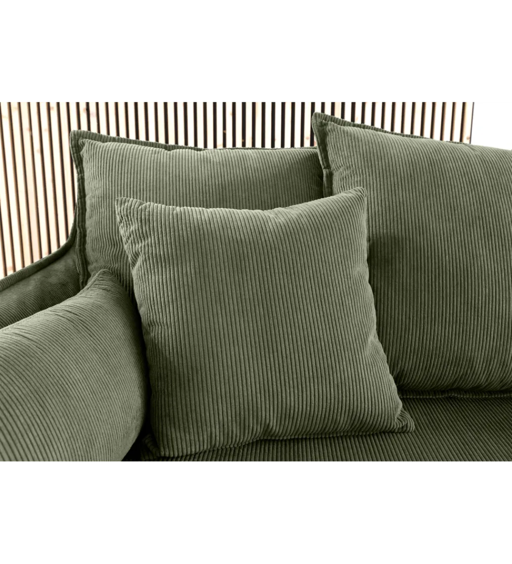Sofa HEAVEN 200 cm cord zielony*Invicta Interior New