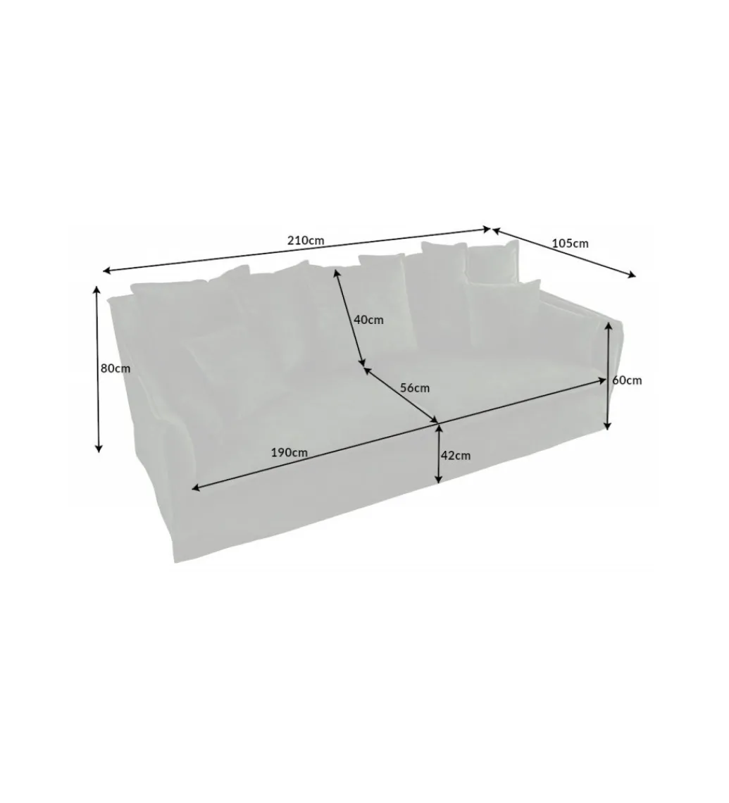 Sofa HEAVENLY Heaven 210 cm ciemnozielona*Invicta Interior Sale
