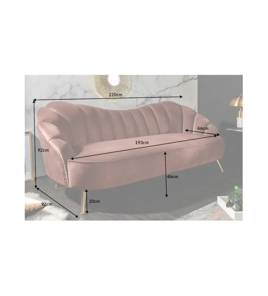 Sofa KUMPO 191 cm Beżowy*Invicta Interior Best