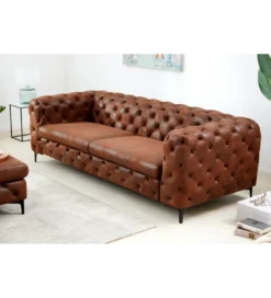 Sofa MODERN BAROCK 240 cm antyczny brąz*Invicta Interior Clearance