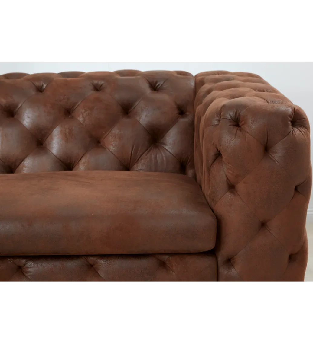 Sofa MODERN BAROCK 240 cm antyczny brąz*Invicta Interior Clearance