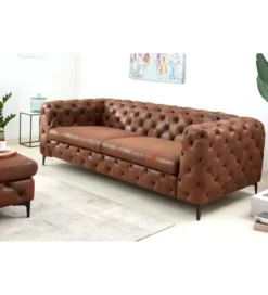 Sofa MODERN BAROCK 240 cm antyczny brąz*Invicta Interior Clearance
