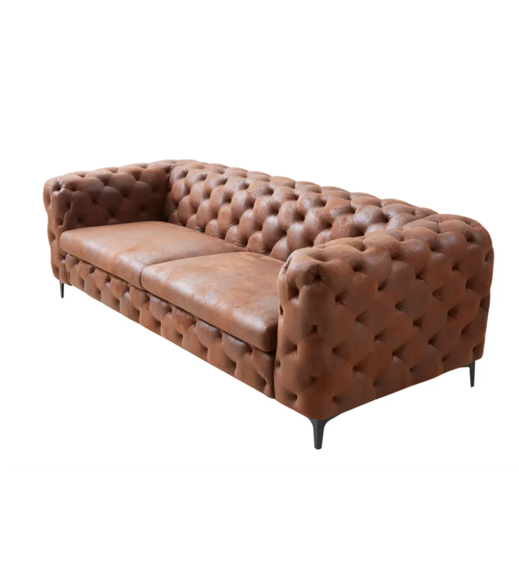 Sofa MODERN BAROCK 240 cm antyczny brąz*Invicta Interior Clearance