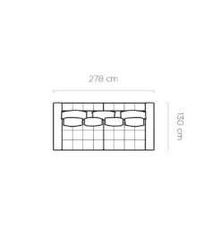 Sofa MOTTA BIGSOFA 278 cm z funkcją spania*Wersal Best