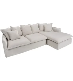 Sofa Narożna HEAVENLY Heaven 255 Cm naturalny len*Invicta Interior Clearance