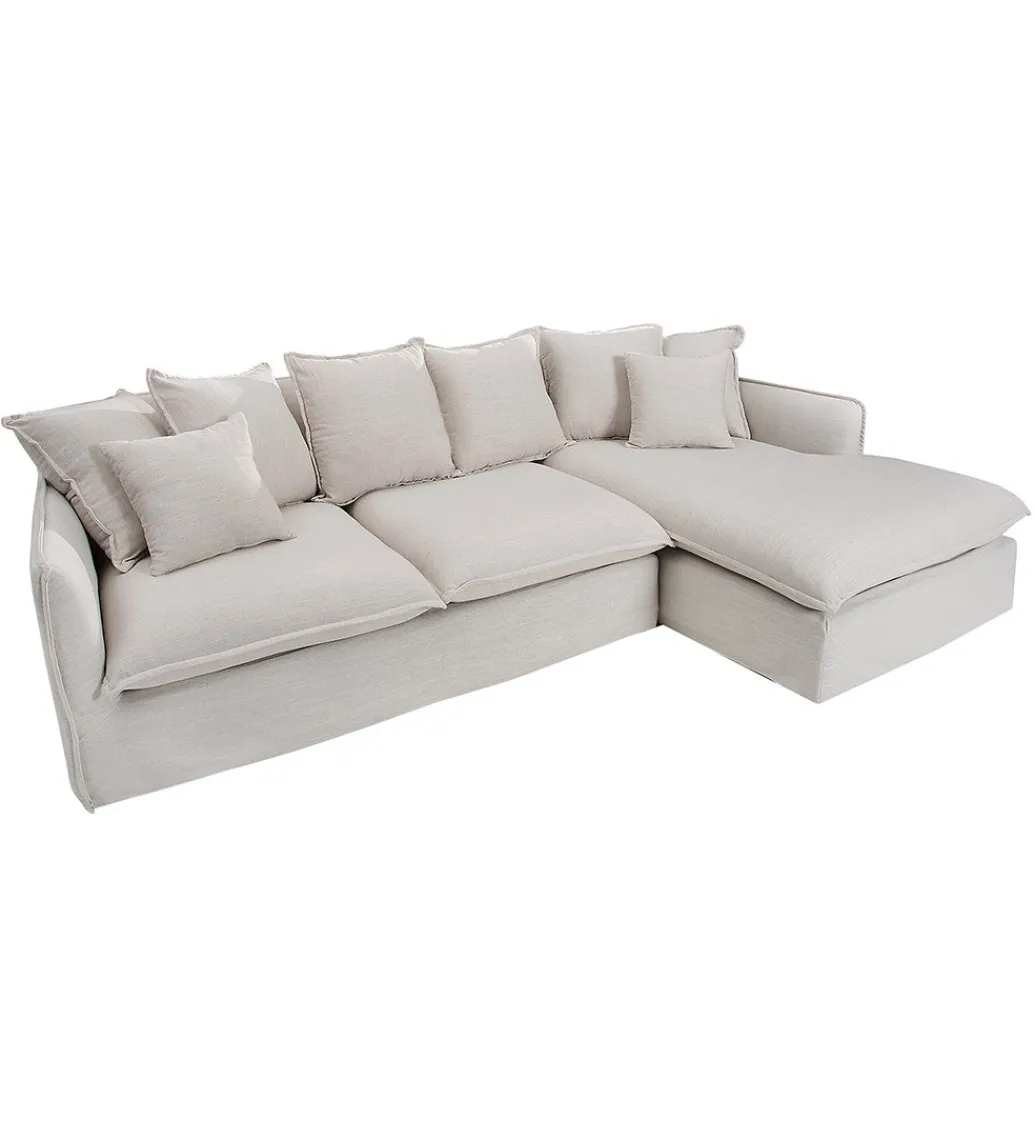 Sofa Narożna HEAVENLY Heaven 255 Cm naturalny len*Invicta Interior Clearance