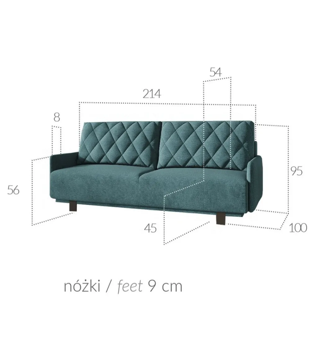Sofa NEGROS Ikaria 214 cm z funkcją spania*Comforteo Online