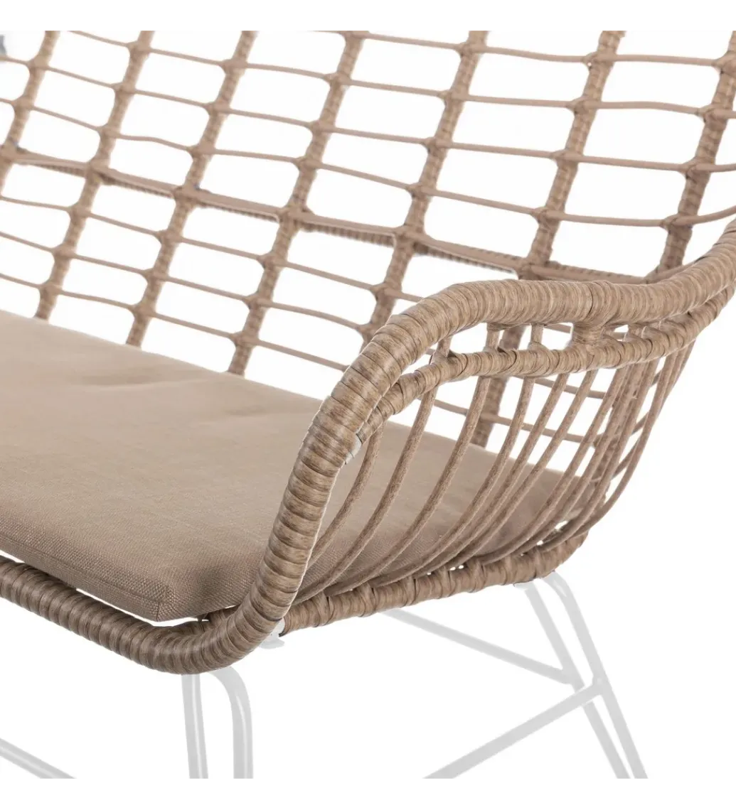 Sofa ogrodowa ARIKI 121 cm naturalna biała*Zona-Design Online