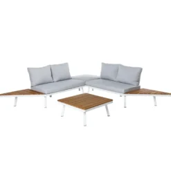 Sofa ogrodowa SASKIA 260 cm drewno akacja nogi białe*Zona-Design Clearance