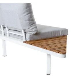 Sofa ogrodowa SASKIA 260 cm drewno akacja nogi białe*Zona-Design Clearance