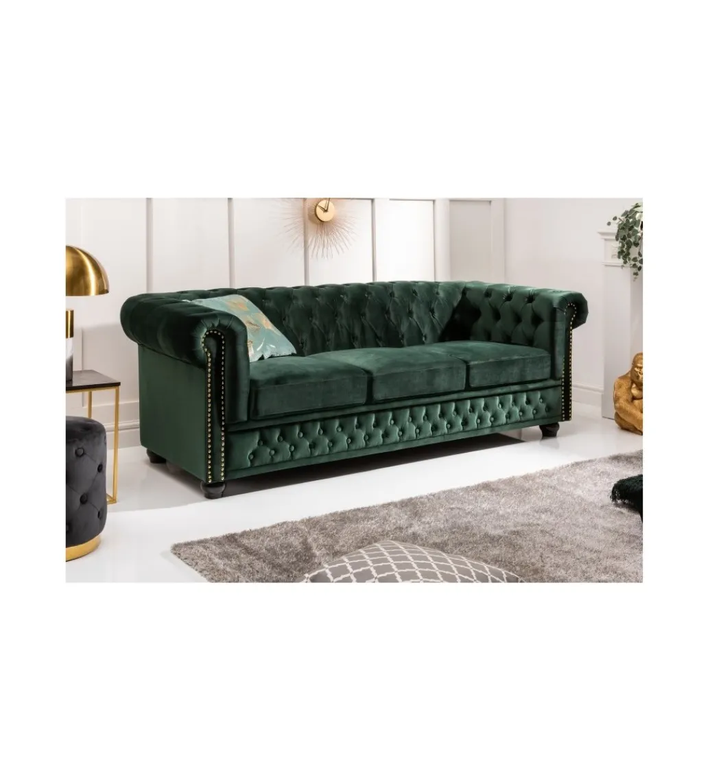 Sofa OLIVIO 220 cm antyczny róż*Invicta Interior Outlet