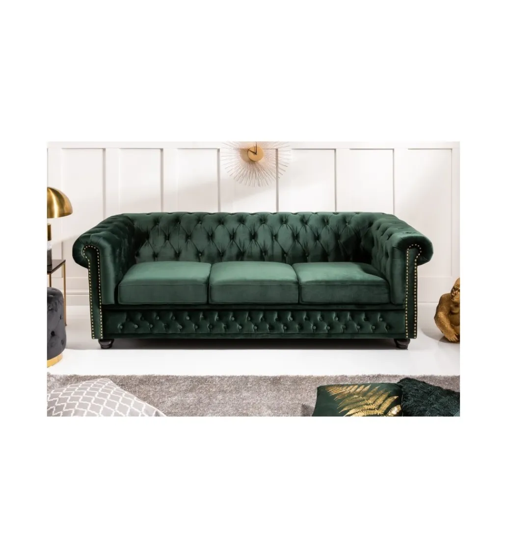 Sofa OLIVIO 220 cm antyczny róż*Invicta Interior Outlet
