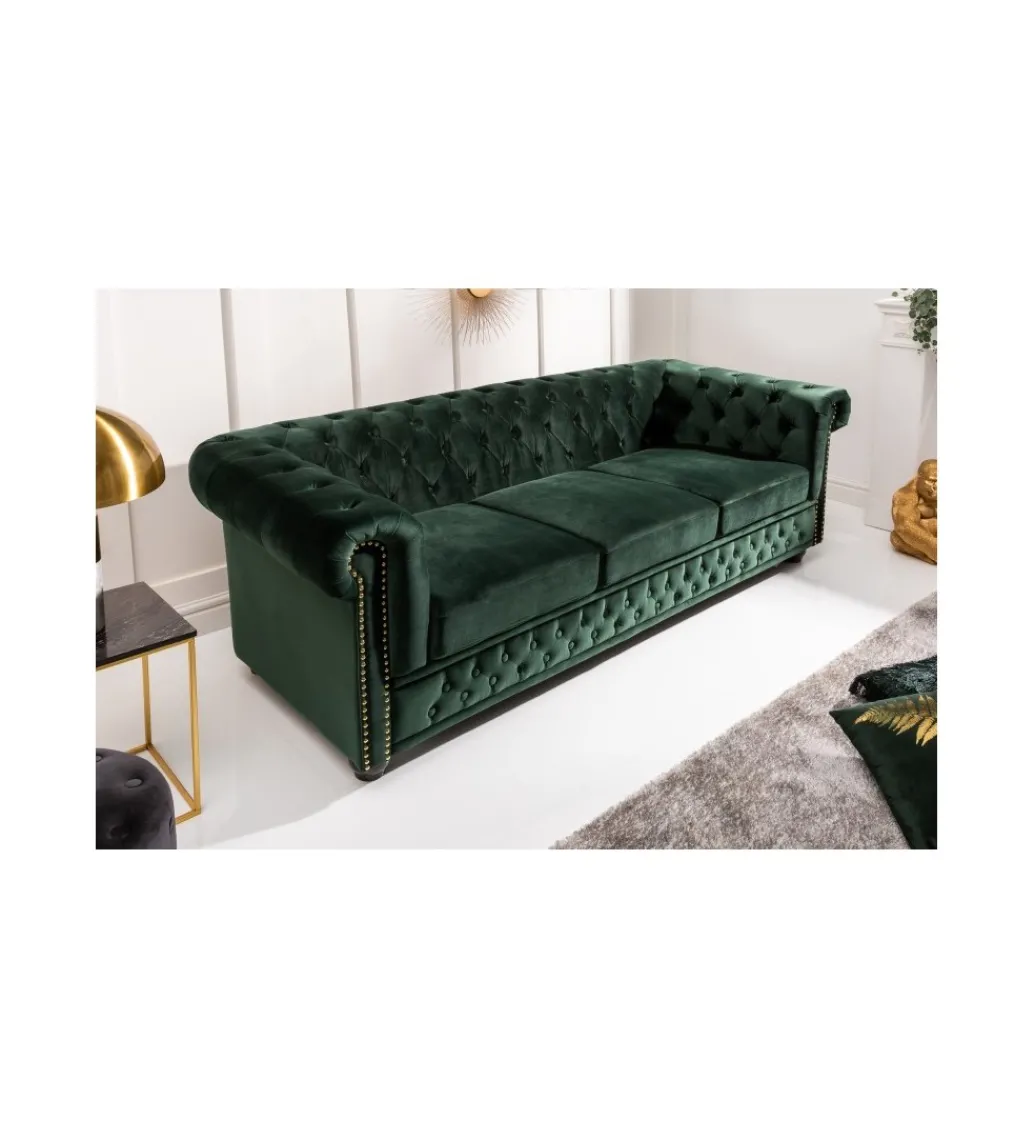Sofa OLIVIO 220 cm antyczny róż*Invicta Interior Outlet