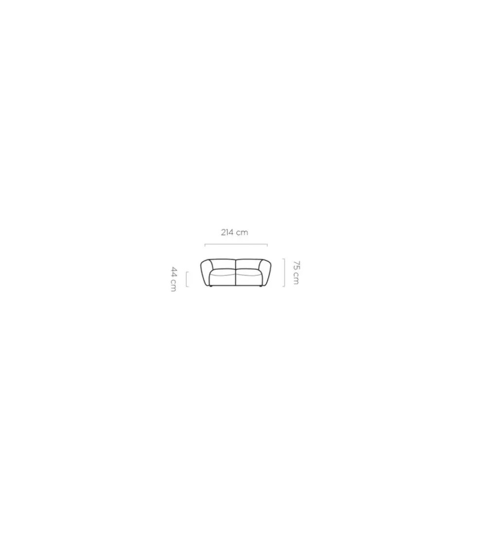 Sofa PALLADIO 212 cm z regulowanymi zagłówkami*Wersal Outlet