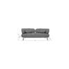 Sofa PEPPO 182 cm niebieska*KDesign Clearance