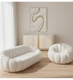 Sofa PUFETER 199 cm biała*Exclusivas New