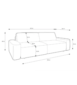 Sofa PULIA 238 cm z funkcją spania z pojemnikiem na pościel*Zona-Design.pl New