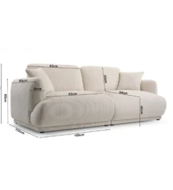 Sofa RABETASO 191 cm terakota*MEB-K Polski Design Best