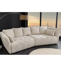 Sofa ROYAL 295 cm XL bouclé szampański beż*Invicta Interior Clearance