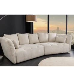 Sofa ROYAL 295 cm XL bouclé szampański beż*Invicta Interior Clearance