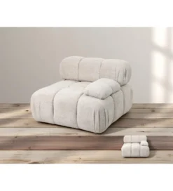 Sofa ROYAL 295 cm XL ze zdejmowanym pokryciem bouclé szare*Imeri Best