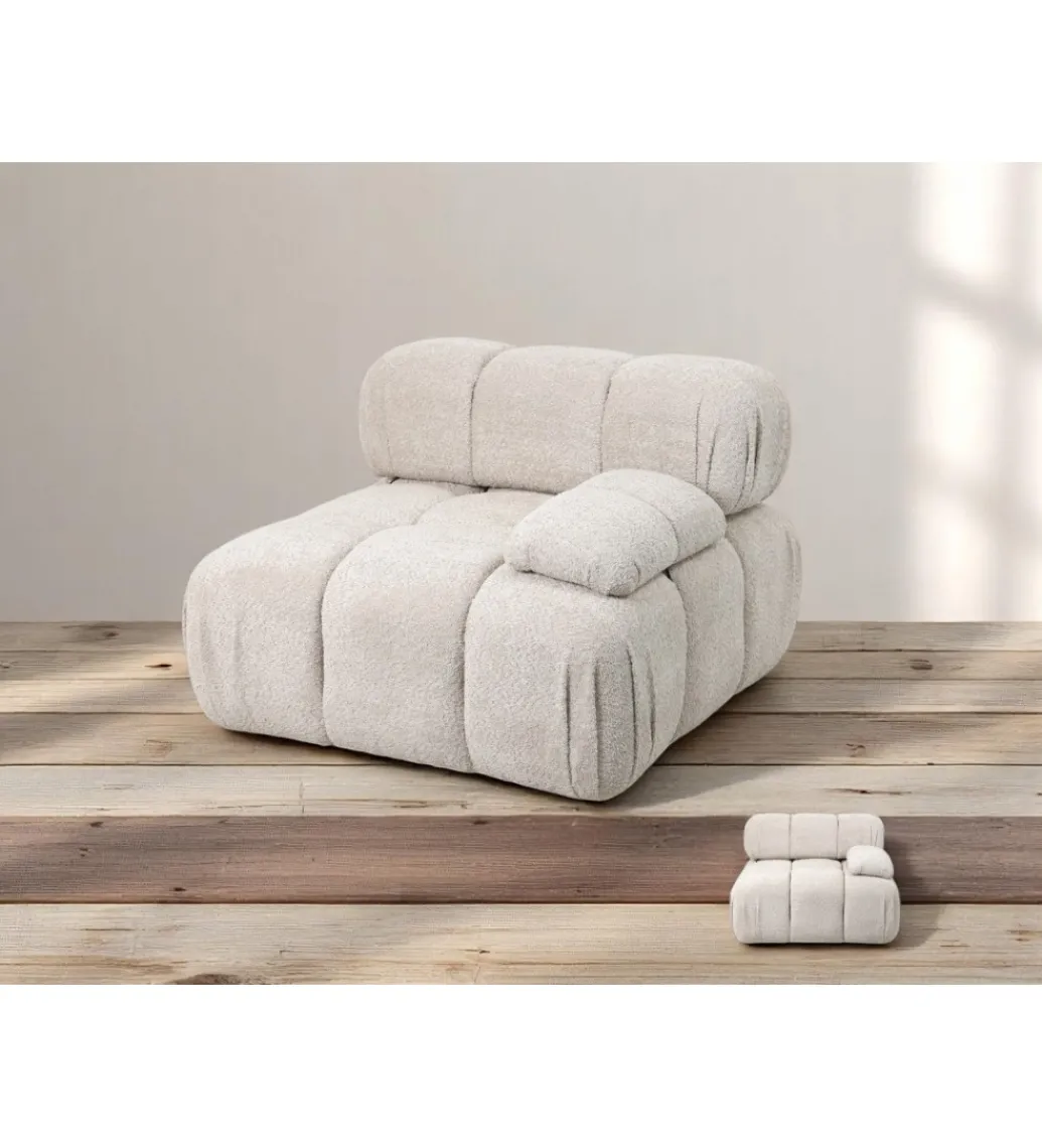 Sofa ROYAL 295 cm XL ze zdejmowanym pokryciem bouclé szare*Imeri Best