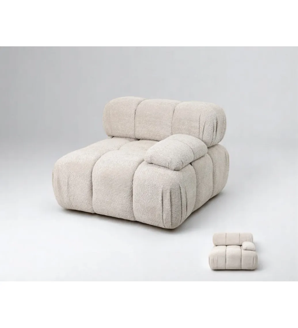 Sofa ROYAL 295 cm XL ze zdejmowanym pokryciem bouclé szare*Imeri Best