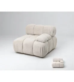 Sofa ROYAL 295 cm XL ze zdejmowanym pokryciem bouclé szare*Imeri Best