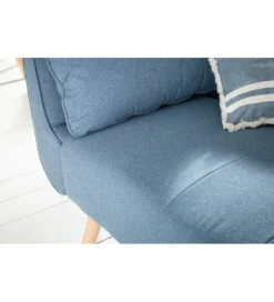 Sofa Rozkładana BELLA 215 Cm Jasnoniebieska Puella*Invicta Interior New