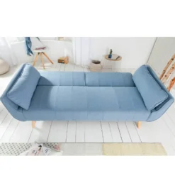 Sofa Rozkładana BELLA 215 Cm Jasnoniebieska Puella*Invicta Interior New