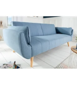 Sofa Rozkładana BELLA 215 Cm Jasnoniebieska Puella*Invicta Interior New