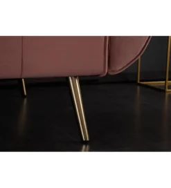 Sofa rozkładana BELLA 215 cm różany aksamit Puella*Invicta Interior Best