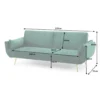 Sofa rozkładana BELLA II 215 cm zielony aksamit Puella*Invicta Interior Discount