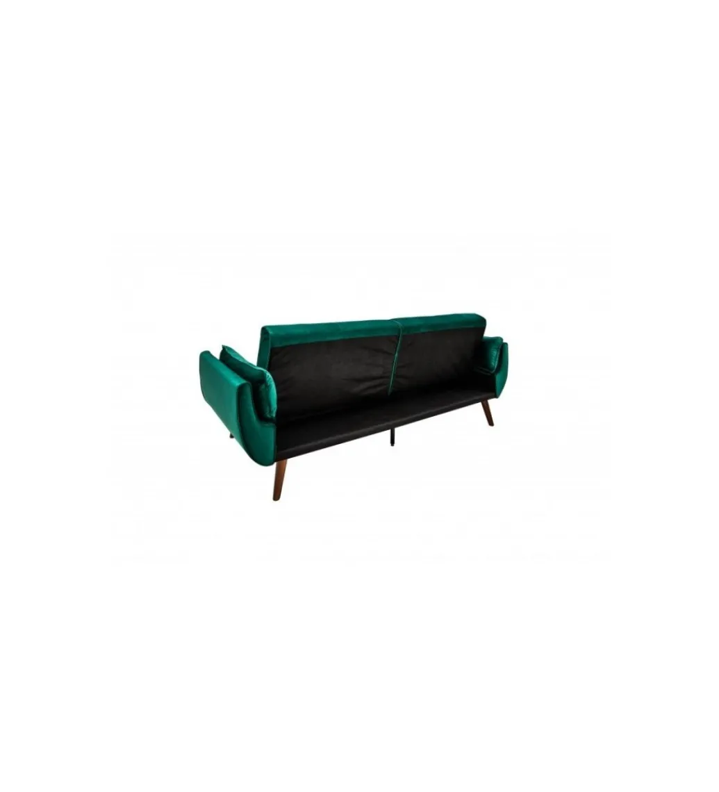 Sofa rozkładana BELLA II 215 cm zielony aksamit Puella*Invicta Interior Discount
