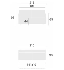 Sofa rozkładana BOLERO 215 cm z funkcją spania*Comforteo Best