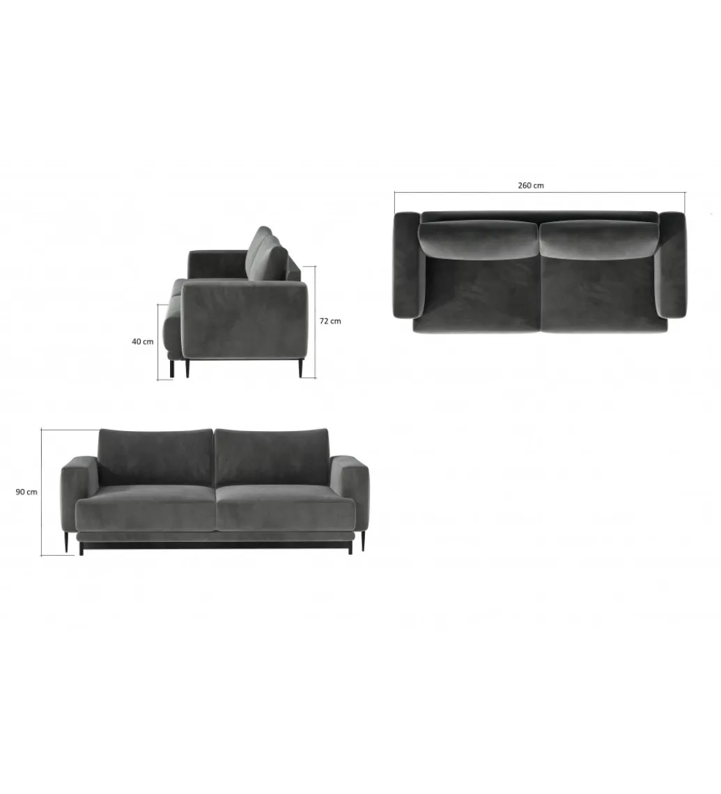 Sofa rozkładana DALIA 260 cm z funkcją spania*ELTAP Hot