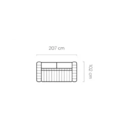 Sofa rozkładana GEMINI Gandi B 207 cm z funkcją spania*Wersal New
