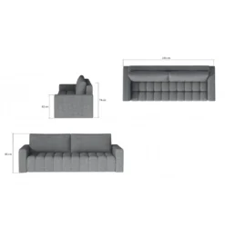 Sofa rozkładana LAZARO 245 cm z funkcją spania*ELTAP Clearance