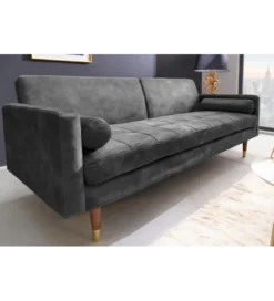 Sofa rozkładana MANILLA 196 cm ciemnoszara*Invicta Interior - przedsprzedaż New