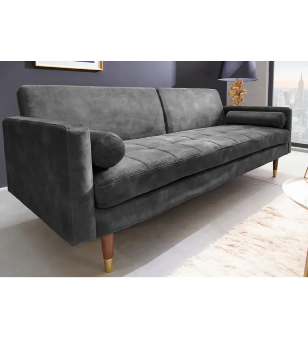 Sofa rozkładana MANILLA 196 cm ciemnoszara*Invicta Interior - przedsprzedaż New