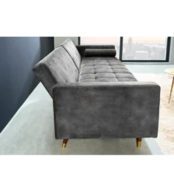 Sofa rozkładana MANILLA 196 cm ciemnoszara*Invicta Interior - przedsprzedaż New