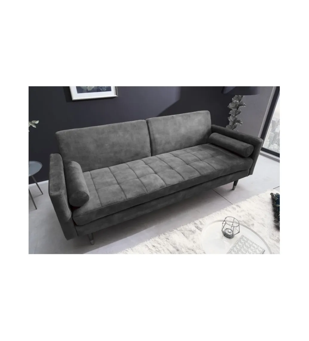 Sofa rozkładana MANILLA 196 cm ciemnoszara*Invicta Interior - przedsprzedaż New