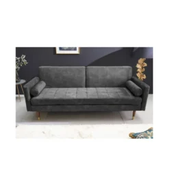 Sofa rozkładana MANILLA 196 cm ciemnoszara*Invicta Interior - przedsprzedaż New