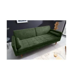Sofa rozkładana MANILLA 196 cm ciemnozielona*Invicta Interior - przedsprzedaż New