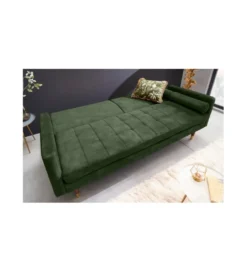 Sofa rozkładana MANILLA 196 cm ciemnozielona*Invicta Interior - przedsprzedaż New