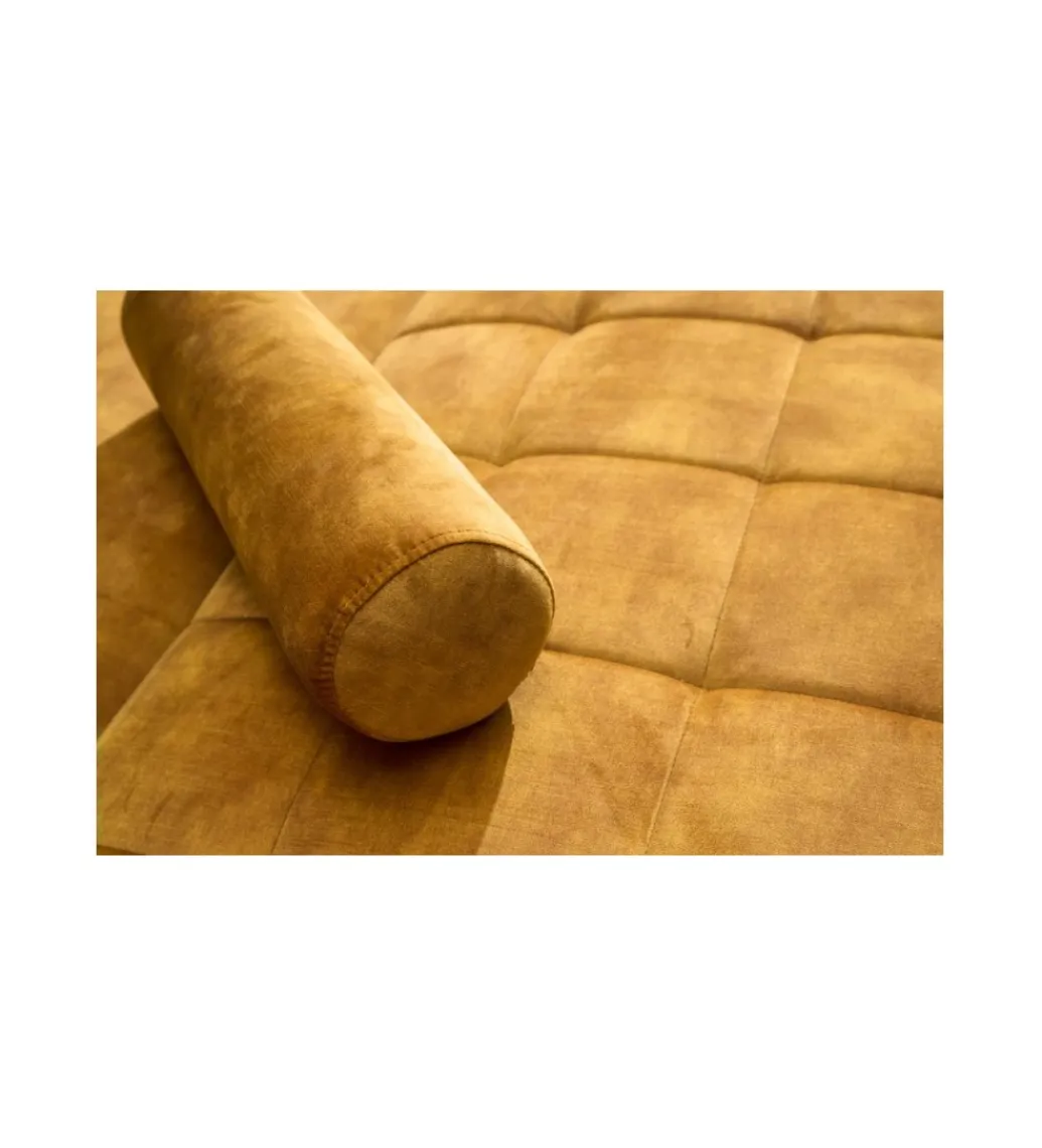 Sofa rozkładana MANILLA 196 cm musztardowo-żółta*Invicta Interior - przedsprzedaż Sale