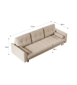 Sofa rozkładana OFELIA 212 cm z funkcją spania*ZDDESIGN Best