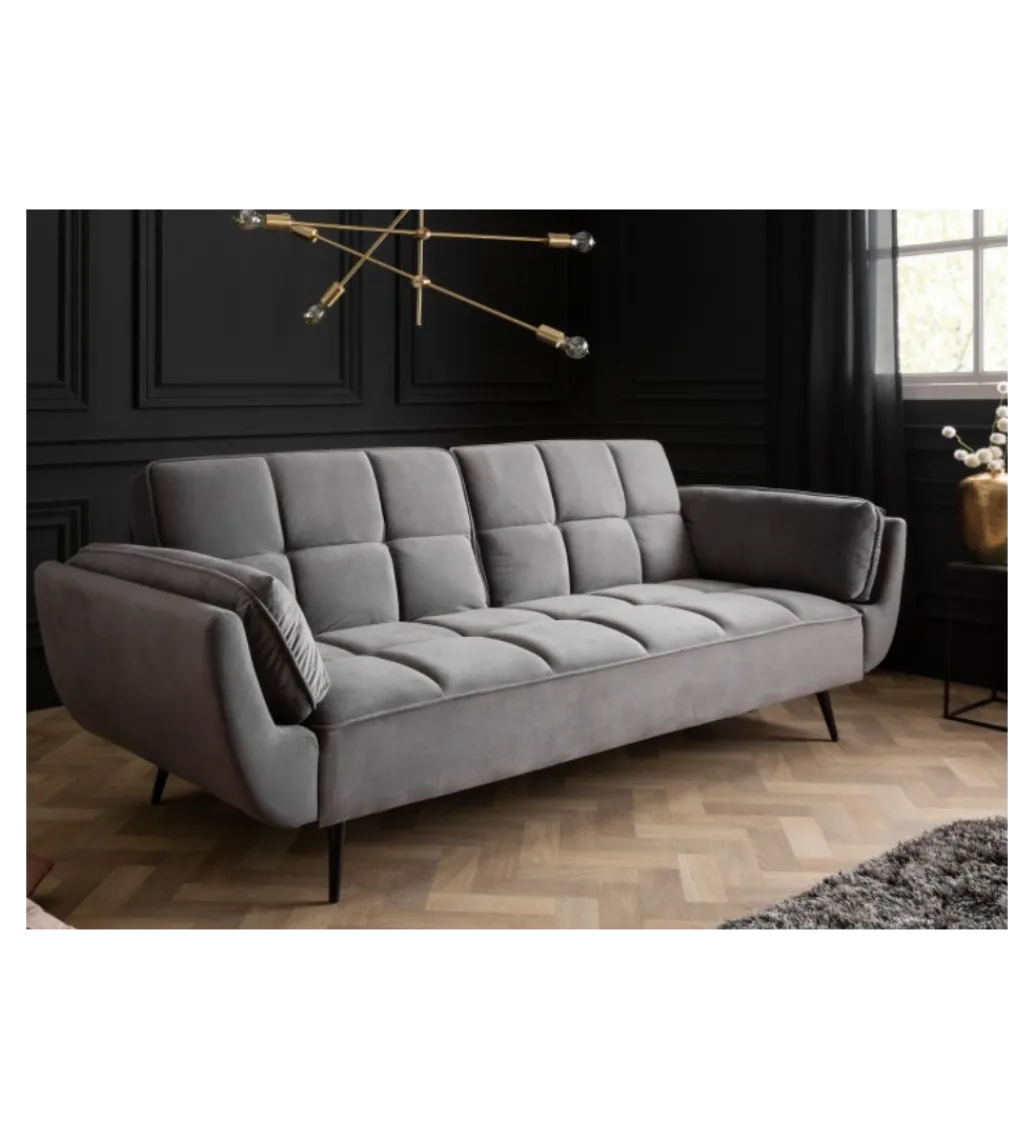 Sofa rozkładana OLIWIA 213 cm szara*Invicta Interior