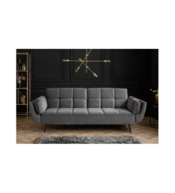Sofa rozkładana OLIWIA 213 cm szara*Invicta Interior