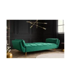 Sofa rozkładana OLIWIA 213 cm szmaragdowo-zielona*Invicta Interior Hot